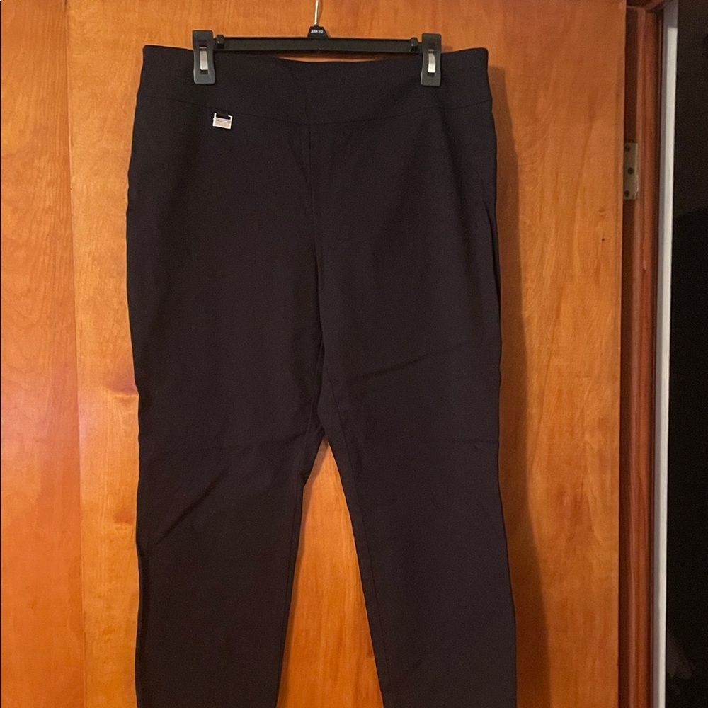 Alfani Black Pull-On Stretch Pants